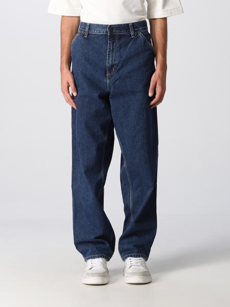 CARHARTT WIP: pants for man - Blue | Carhartt Wip pants I031245 online ...