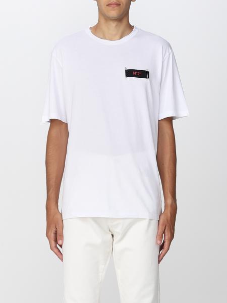 N° 21: t-shirt for man - White | N° 21 t-shirt F0424203 online at ...