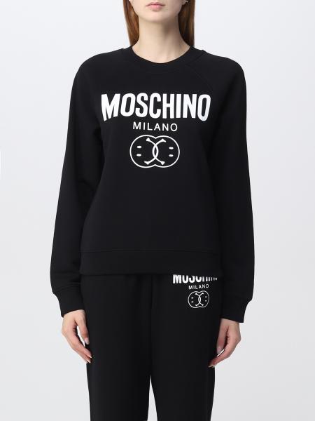 Moschino Couture double smiley cotton sweatshirt
