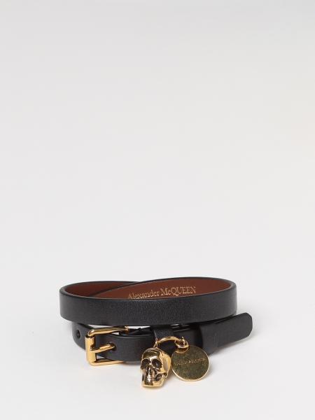 Alexander McQueen double wrap leather bracelet