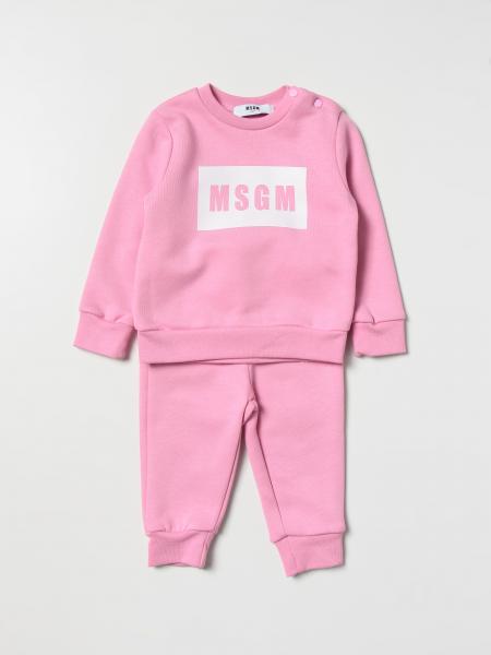 MSGM KIDS: jumpsuit for baby - Pink | Msgm Kids jumpsuit MS029107 ...