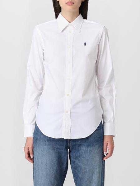 POLO RALPH LAUREN: Camisa para mujer, Blanco | Polo Ralph Lauren 211806180 en línea en GIGLIO.COM