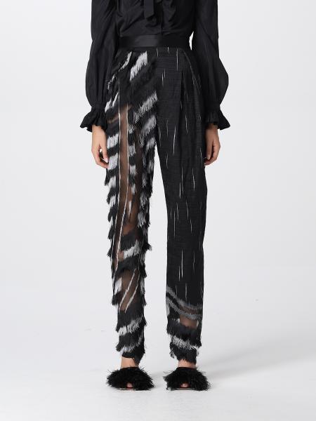 Donna Abbigliamento da Pantaloni casual PantaloneAlberta Ferretti in Velluto di colore Nero eleganti e chino da Pantaloni lunghi 