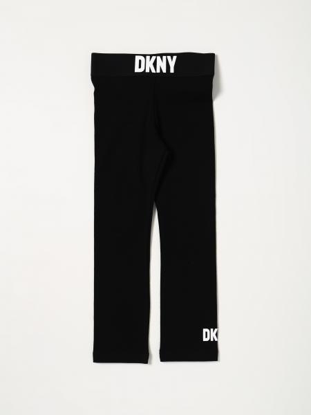 DKNY: pants for girls - Black | Dkny pants D34A64 online at GIGLIO.COM