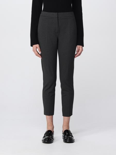 Womens Trousers Max Mara Synthetic Trouser in Dark Blue Slacks and Chinos Grey Slacks and Chinos Max Mara Trousers 
