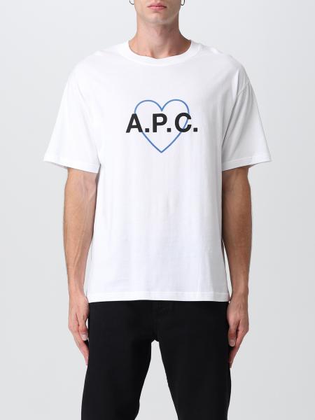 A.P.C.: t-shirt for man - White | A.p.c. t-shirt COEIOM26164 online at ...