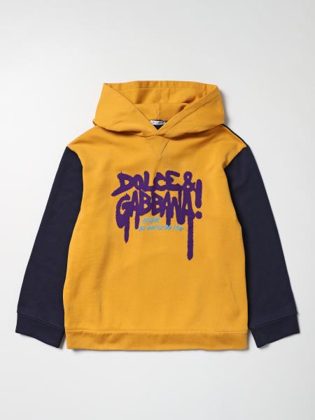 Dolce & Gabbana two-tone hoodie with logo print