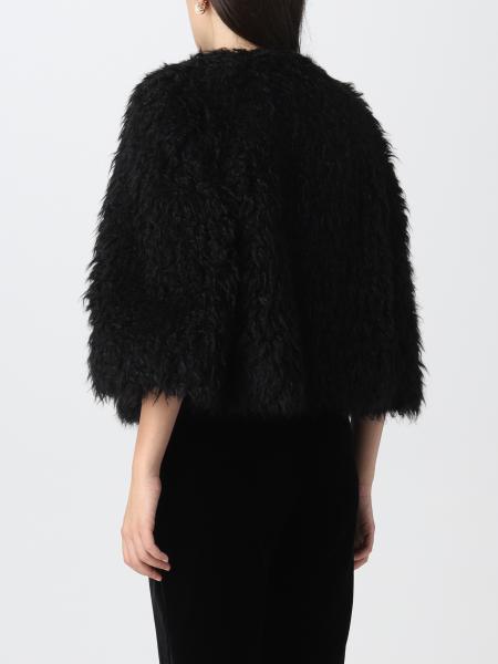 RED VALENTINO: fur coats for woman - Black | Red Valentino fur coats ...