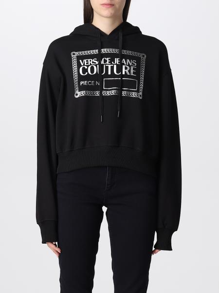 VERSACE JEANS COUTURE: sweatshirt for woman - Black 1 | Versace Jeans ...