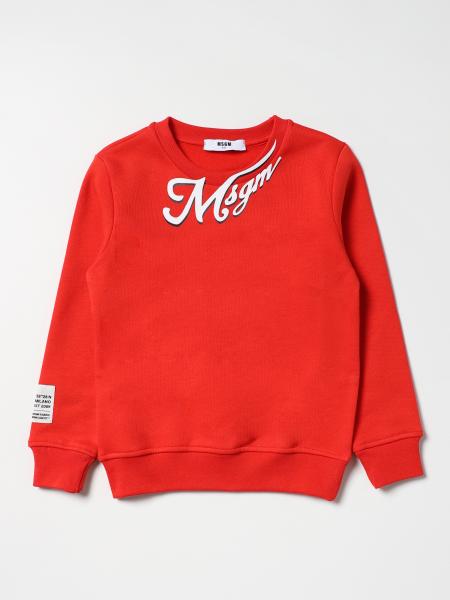 MSGM KIDS: sweater for girls - Red | Msgm Kids sweater MS029260 online ...