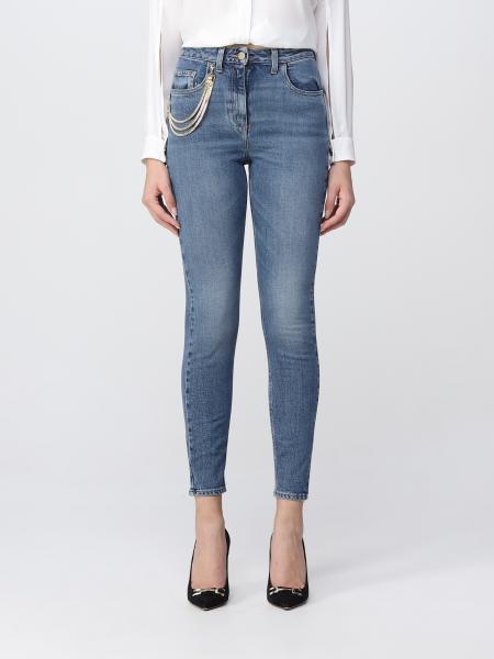 Elisabetta Franchi outlet: Jeans con catena metallica Elisabetta Franchi