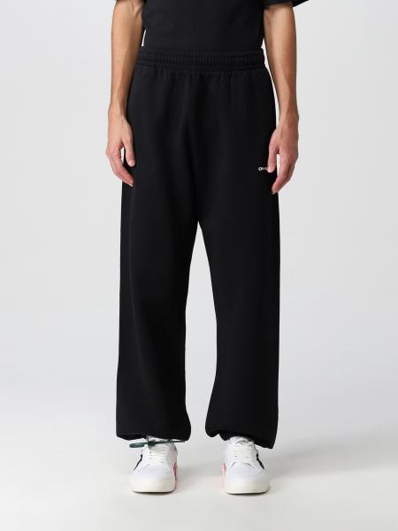 OFF-WHITE: pants for man - Black | Off-White pants OMCH029F22FLE008 ...