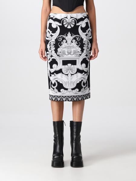 Gonna SIlver Baroque Versace in viscosa