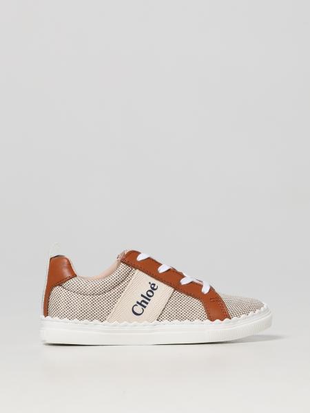 Chloé canvas and leather sneakers