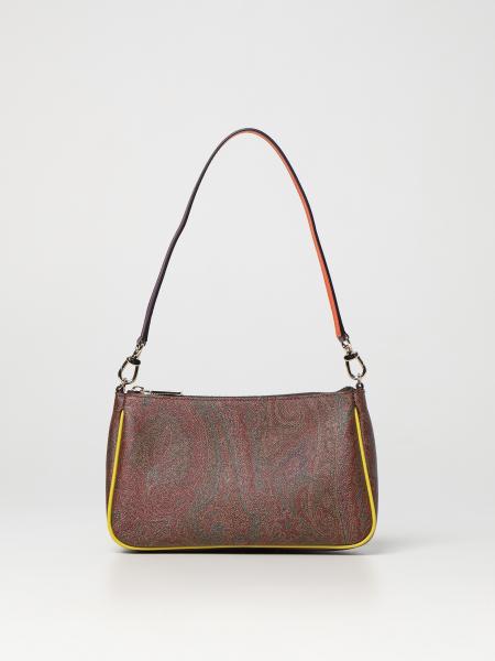 ETRO: bag in leather and coated Paisley fabric - Red, Etro mini bag  1N8148629 online on GIGLIO.COM in 2023