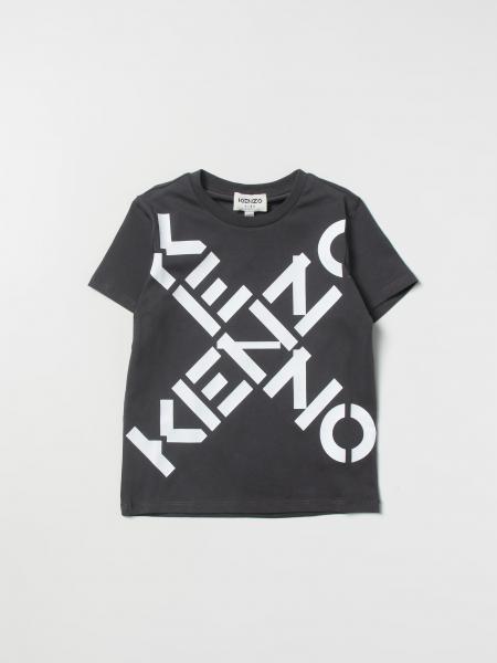 Kenzo Kids-boys Grey Logo T-Shirt