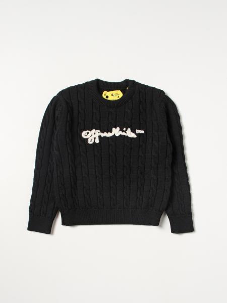 OFF-WHITE: sweater for girls - Black | Off-White sweater ...