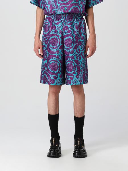 Men's Versace: Versace Barocco Silhouette silk shorts