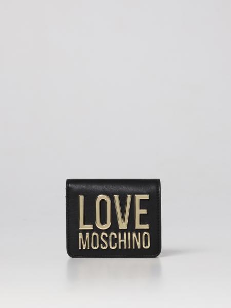 LOVE MOSCHINO: wallet for woman - Black | Love Moschino wallet ...