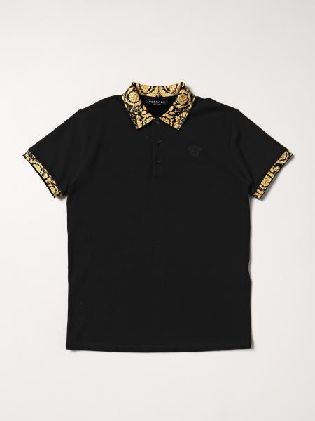 Graag gedaan verticaal Dat YOUNG VERSACE: polo shirt for boys - Black | Young Versace polo shirt  10001261A02448 online on GIGLIO.COM