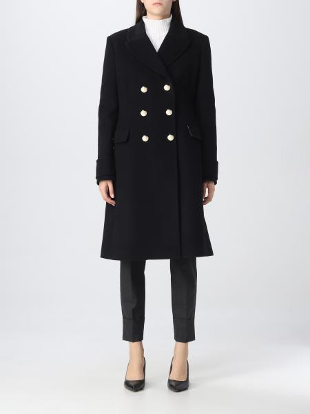 ANNA MOLINARI: coat for woman - Black | Anna Molinari coat 7S041A ...