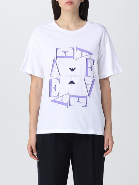 EMPORIO ARMANI: t-shirt for woman - White | Emporio Armani t-shirt ...