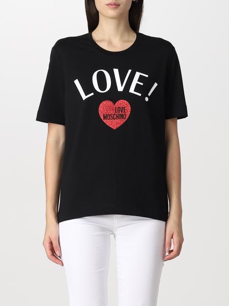 LOVE MOSCHINO: t-shirt for woman - Black | Love Moschino t-shirt ...