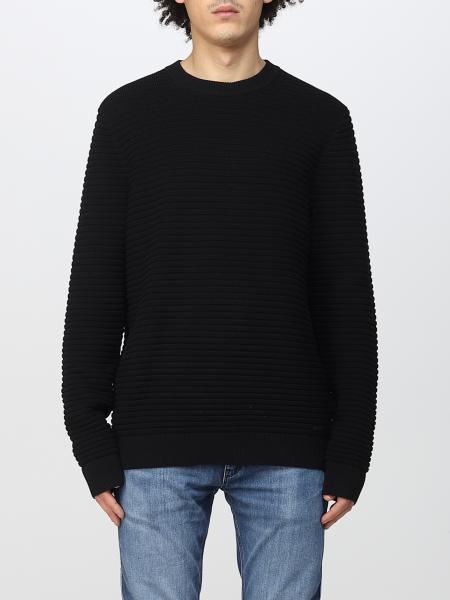 HUGO: sweater for man - Black | Hugo sweater 50474799 online at GIGLIO.COM