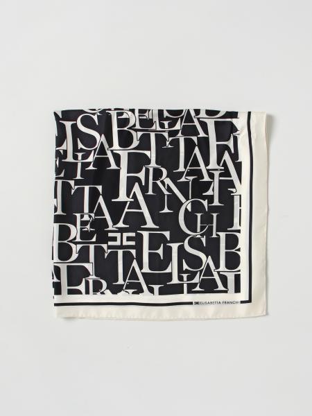 Foulard Elisabetta Franchi in seta con lettering all over