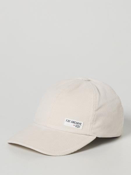 FAY: hat for man - White | Fay hat N7MF3452900PEZ online on GIGLIO.COM
