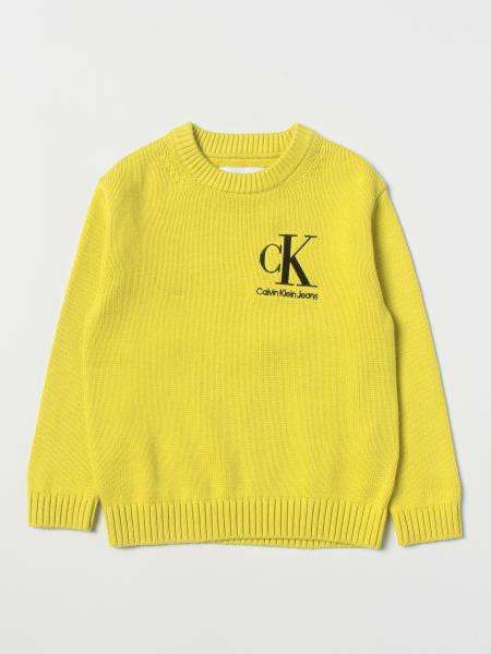 CALVIN KLEIN: sweater for boys - Yellow | Calvin Klein sweater IB0IB01367  online on 