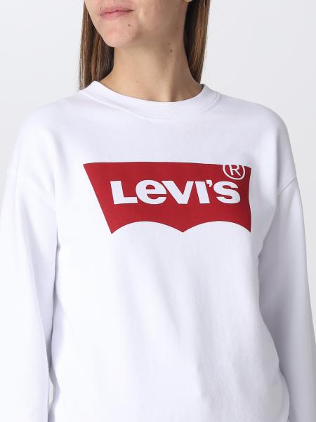 LEVI'S: sweatshirt for woman - White | Levi's sweatshirt 186860011 ...