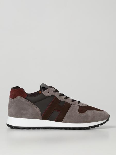 Sneakers H383 in camoscio e tessuto