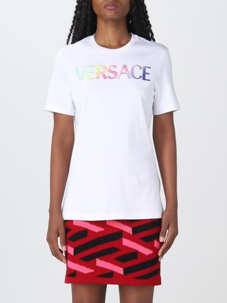 T-shirt Versace con logo multicolor