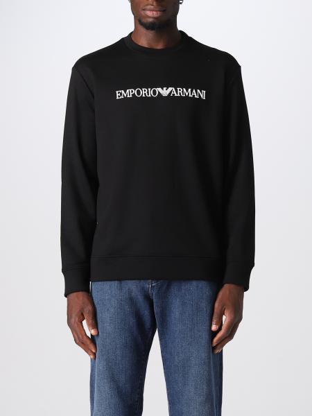 EMPORIO ARMANI: sweatshirt for man - Black | Emporio Armani sweatshirt  8N1MR61JRIZ online on 