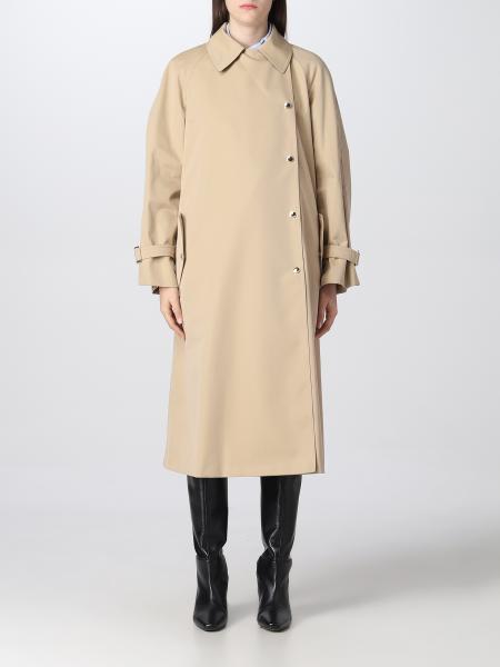 Burberry donna: Car coat in gabardine di cotone Burberry