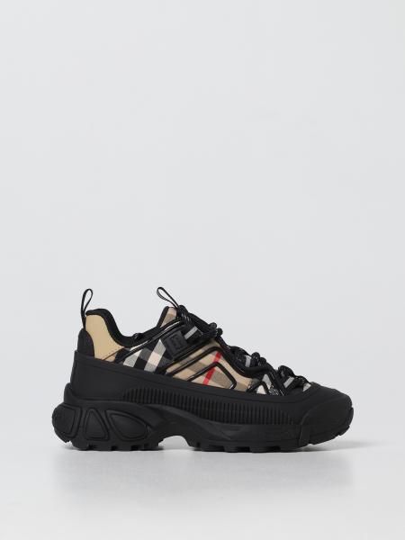Sneakers Burberry in pelle tessuto check