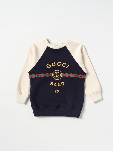 GUCCI: sweater for baby - Blue | Gucci sweater 653687XJEL8 online on ...