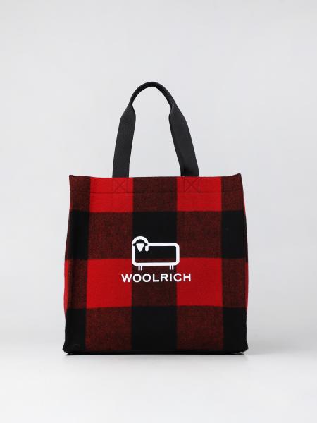 Borsa Woolrich in lana con motivo check