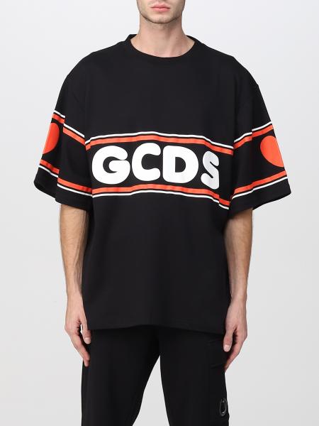 GCDS: t-shirt for man - Black | Gcds t-shirt CC94M130137 online at ...
