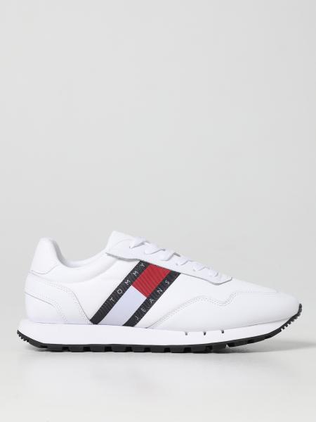fort Kollisionskursus pie TOMMY HILFIGER: Tommy Jeans retro recycled fabric sneakers - White | Tommy  Hilfiger sneakers EM0EM01014 online on GIGLIO.COM