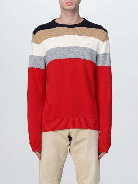 SUN 68: sweater for man - Red | Sun 68 sweater K42148 online at GIGLIO.COM