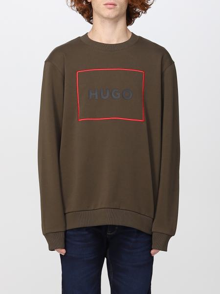 Felpa over Hugo in cotone con logo