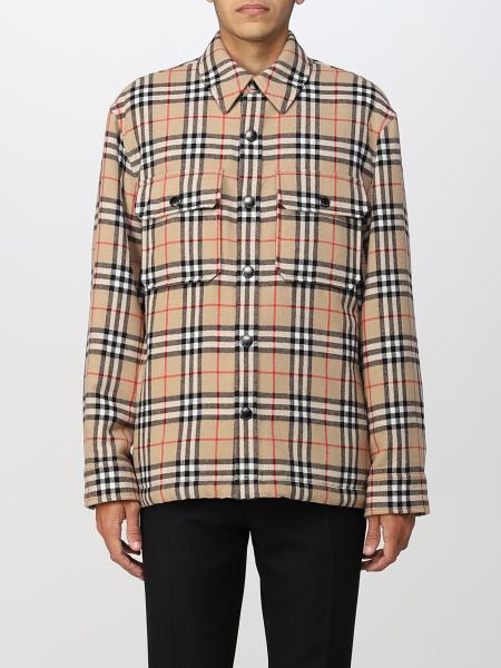 Burberry uomo: Camicia Burberry in lana e cotone check
