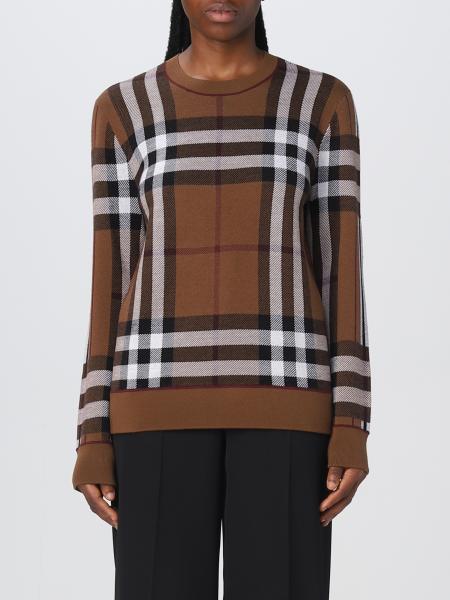 BURBERRY: sweater for woman - Brown | Burberry sweater 8058524 online ...