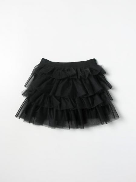 Gonna Pantalone Bambina Con Volant - Leggings In Cotone Nero, Taglie 2-9 Anni - Foto 2