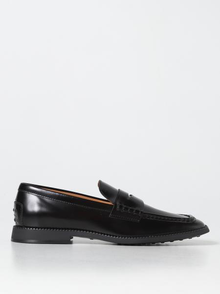 TOD'S: loafers for woman - Black | Tod's loafers XXW44K0GG20S00 online ...