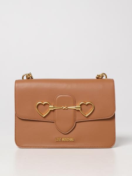 Borsa Donna a Mano LOVE MOSCHINO Nera con Cuore Rosso con Logo