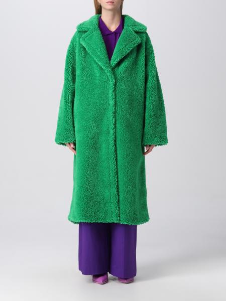 STAND STUDIO: fur coats for woman - Green | Stand Studio fur coats ...