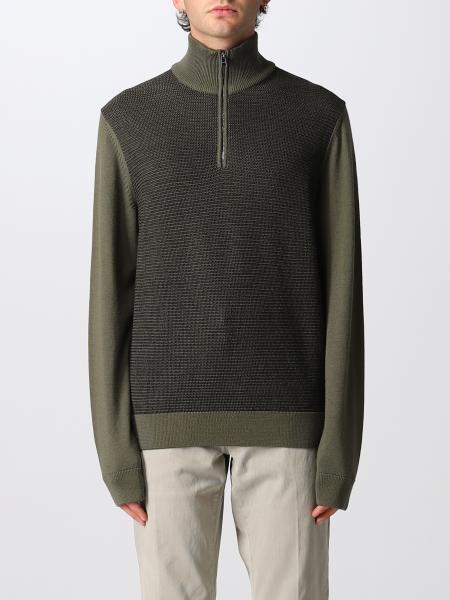 BOSS: sweater for man - Green | Boss sweater 50477394 online on GIGLIO.COM
